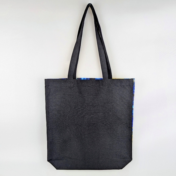 Tote Bag Black Tan Dachshund Night By Aja Trier Poly Poplin Multicolor Print NWT - Picture 4 of 9